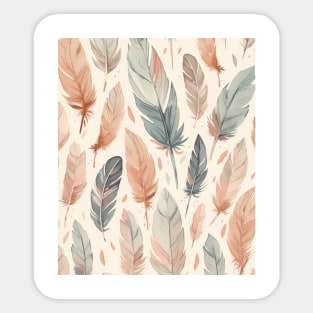 Indian Feathers Art Print Sticker